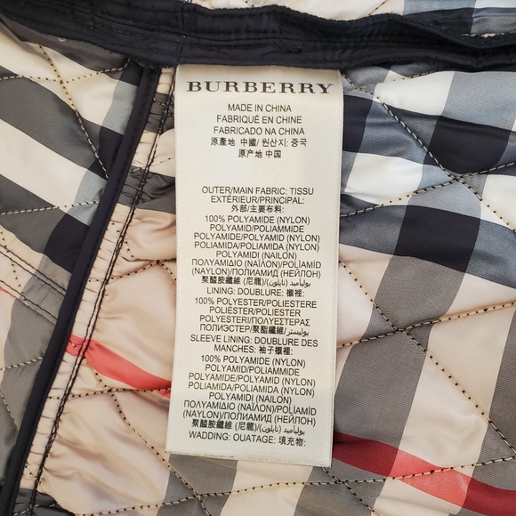 Burberry Black Quilted Jacket Size XS - Picture 5 of 7